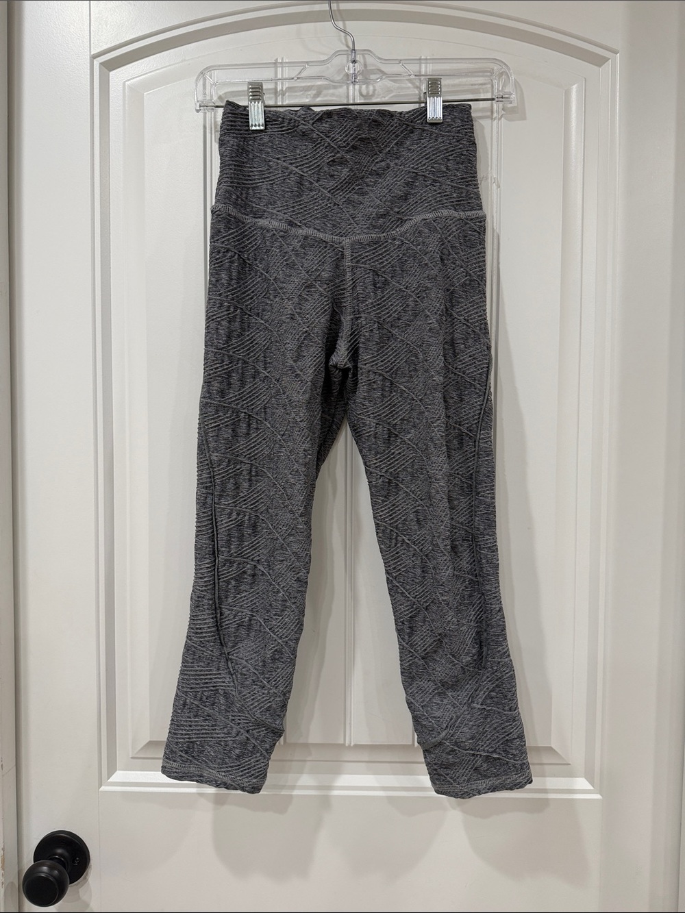 EUC Textured Gray Knit Leggings - High Waist